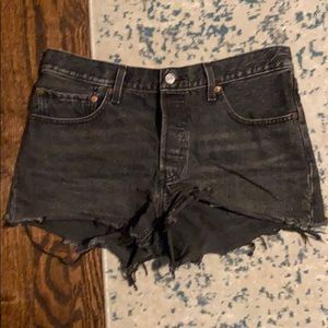 Black Levi Cutoff Jeans